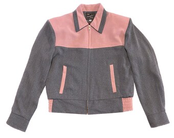 VINTAGE 1950s HERCULES Gabardine Jacket / Outerwear / Club Jacket 