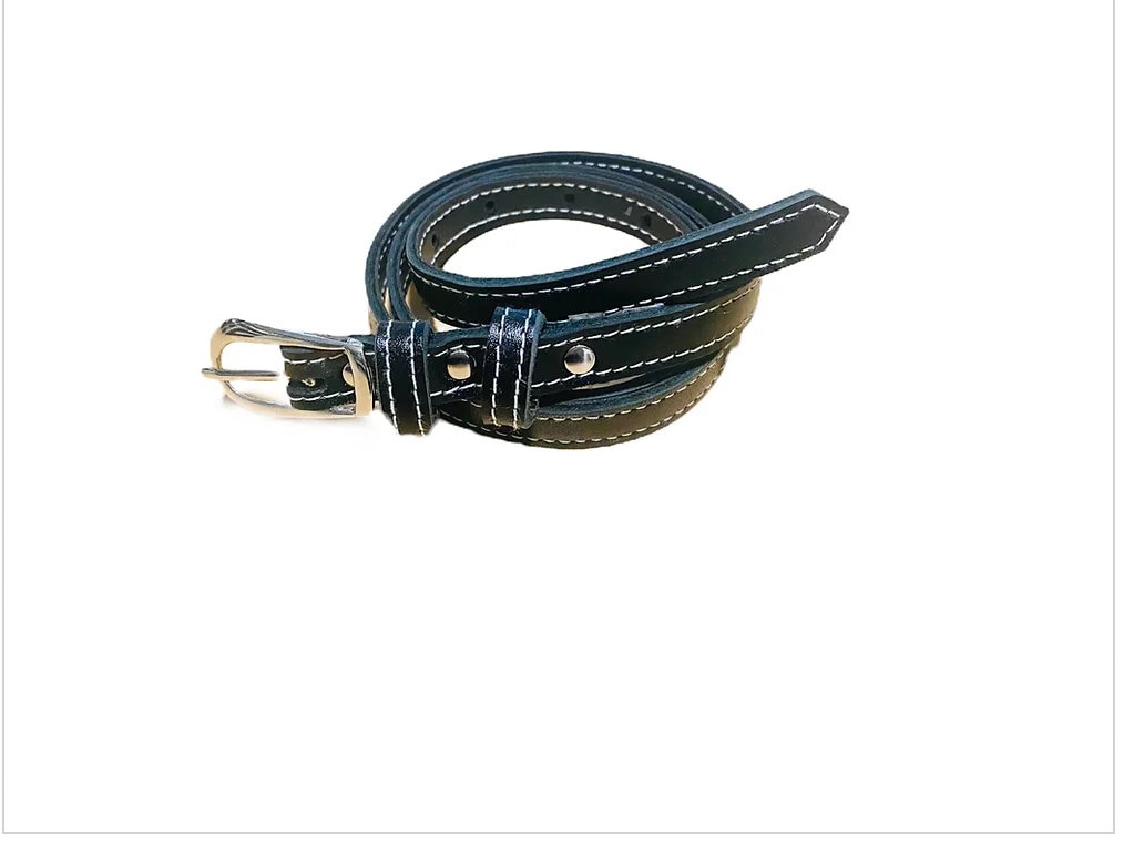 Vintage 1940's-'50s Skinny Mens Leather Belts "1/2"  Rockabilly  Pants VLV Waist sizes from "30-44" inches