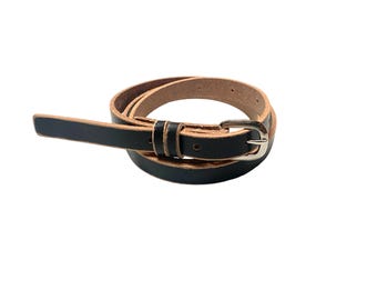 Vintage 1940's-'50s Skinny Mens GENUINE LEATHER Belt 