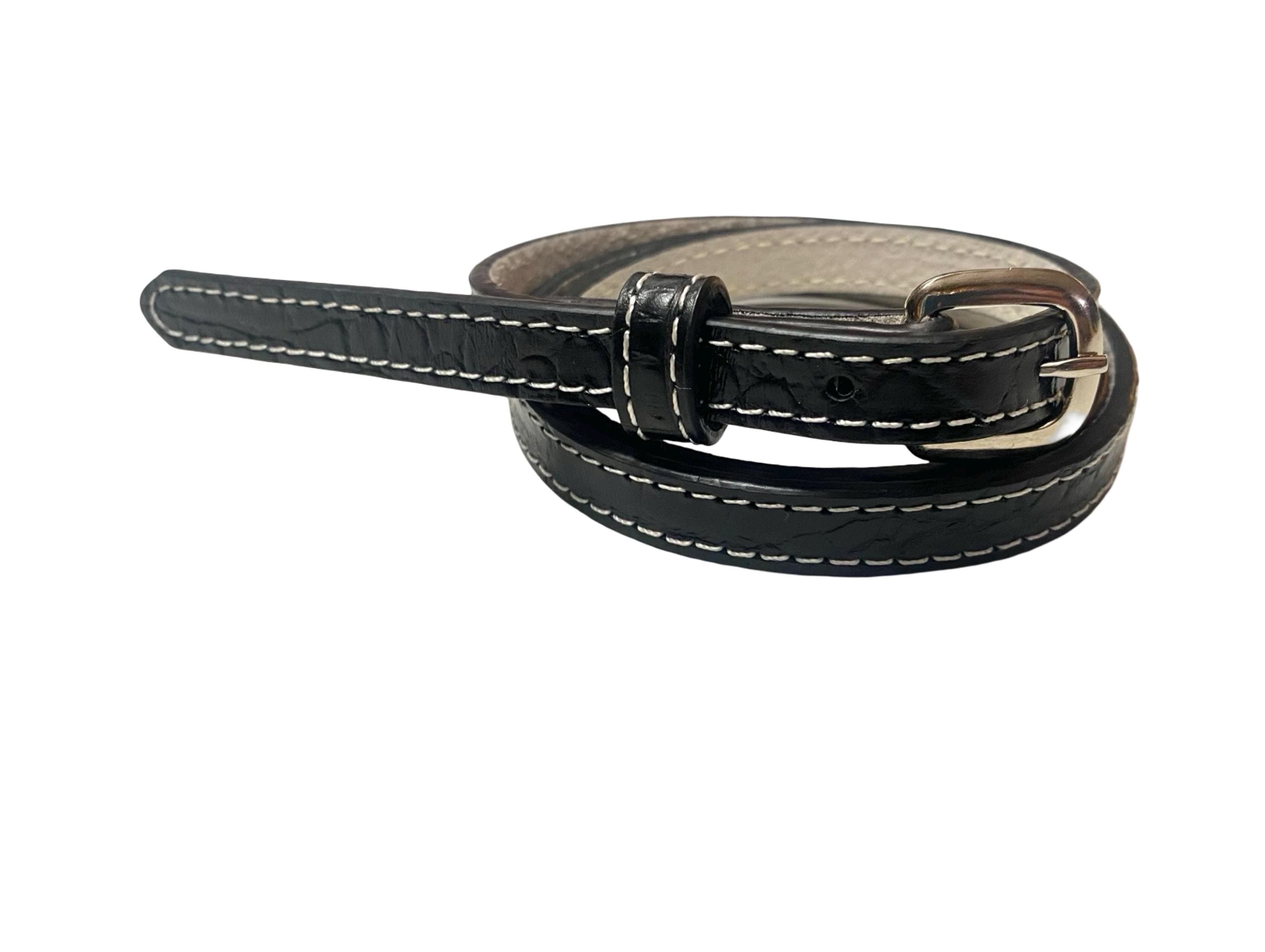 Vintage 1940's-'50s Skinny Mens GENUINE LEATHER Belt 