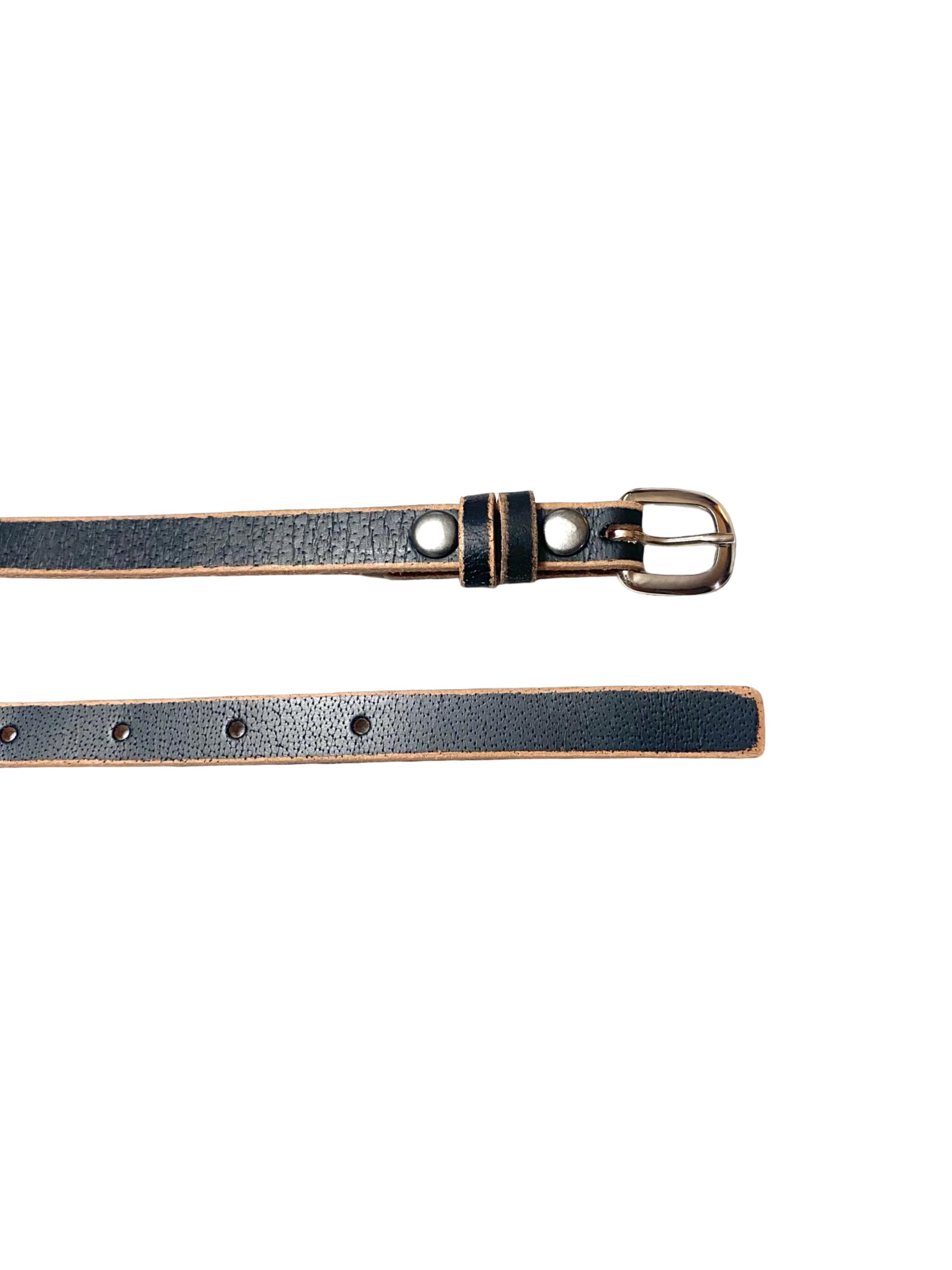Vintage 1940's-'50s Skinny Mens GENUINE LEATHER Belt 