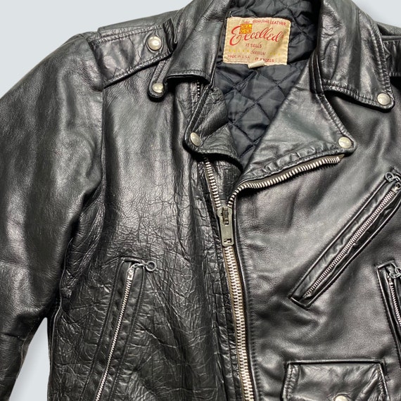 vintage leather jacket MOTORCYCLE biker 1980s 199… - image 3