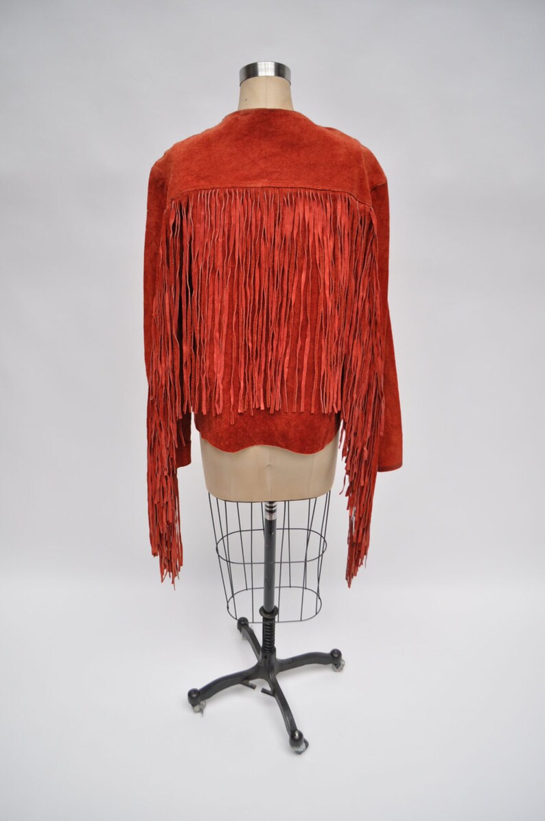 vintage leather jacket custom made FRINGE suede 1960s hippie