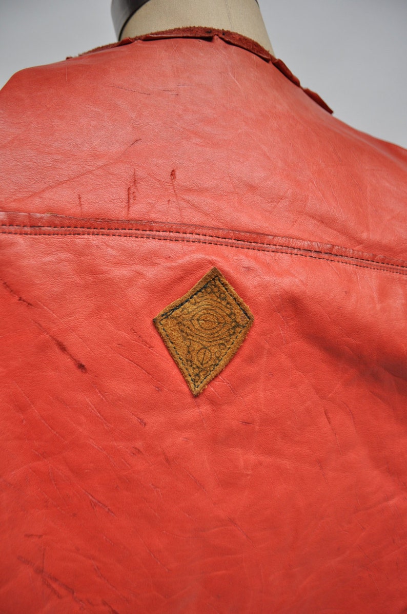 vintage leather jacket custom made FRINGE suede 1960s hippie
