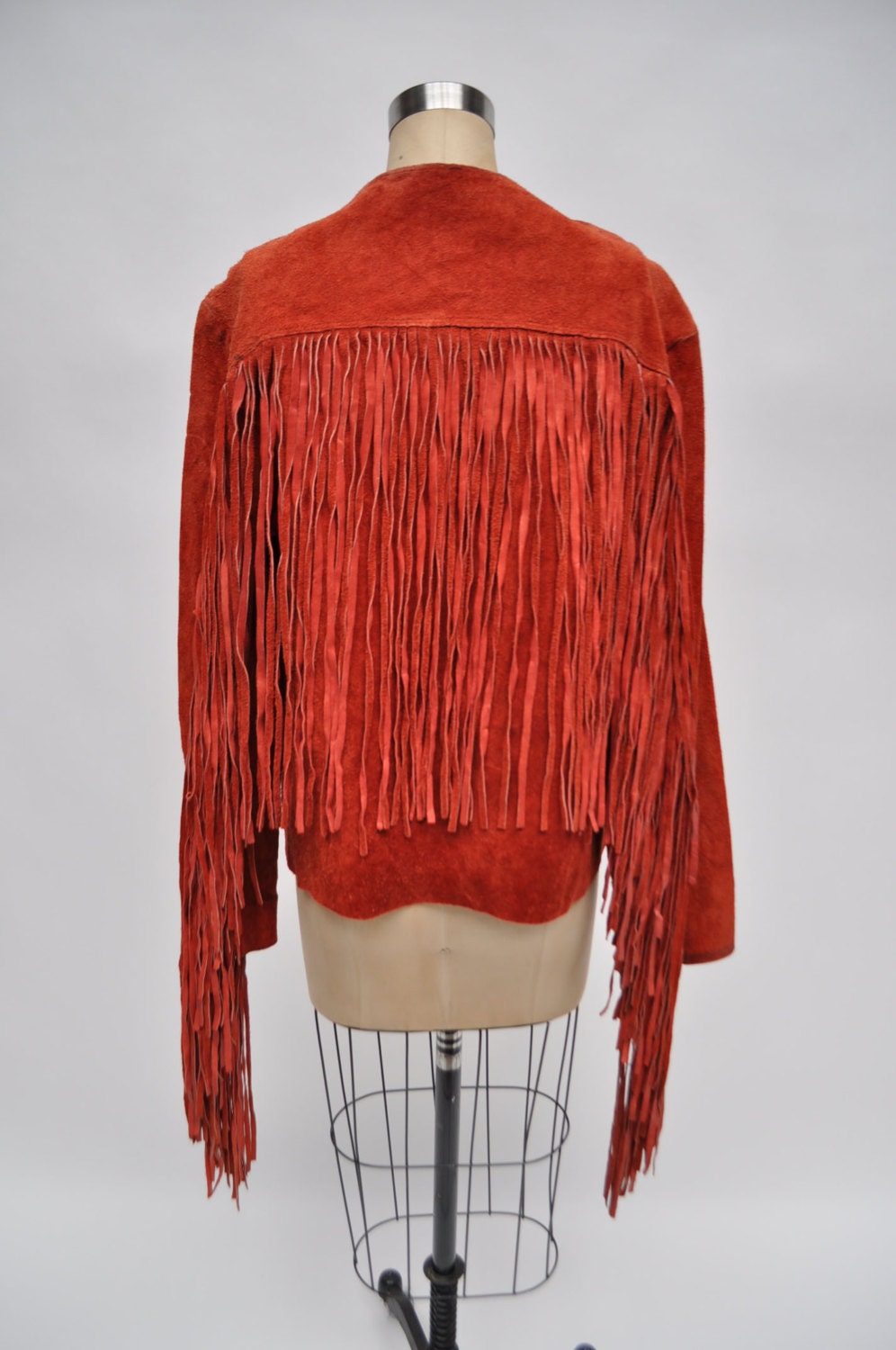 Vintage leather jacket custom made FRINGE suede 1960s hippie | Etsy