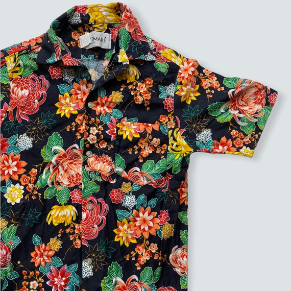 Vintage Hawaiian shirt 1970s floral print design … - image 2