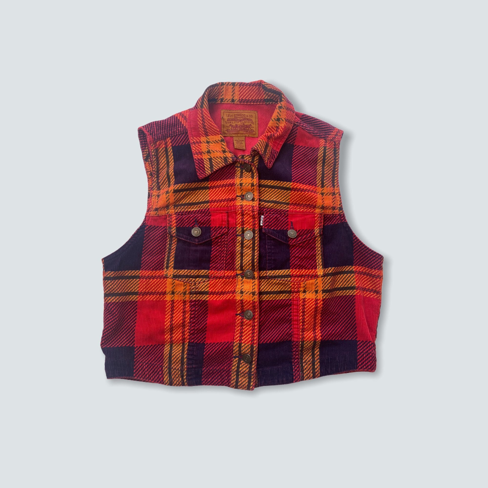 Vintage LEVIS Corduroy Vest 1990s Womens 90s Levi Etsy UK