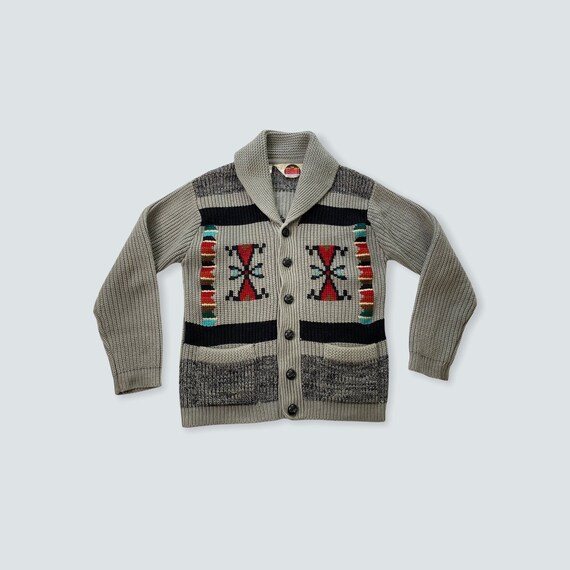 goodbyeheartwoman Vintage Cardigan Sweater 1970s Miller Western Wear Rodeo 70s