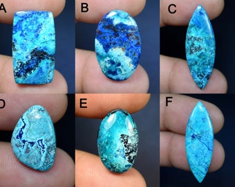 Natural stone untreated genuine gemstone Shattuckit cabochon oval 37,4x27,8 mm 61 ct
