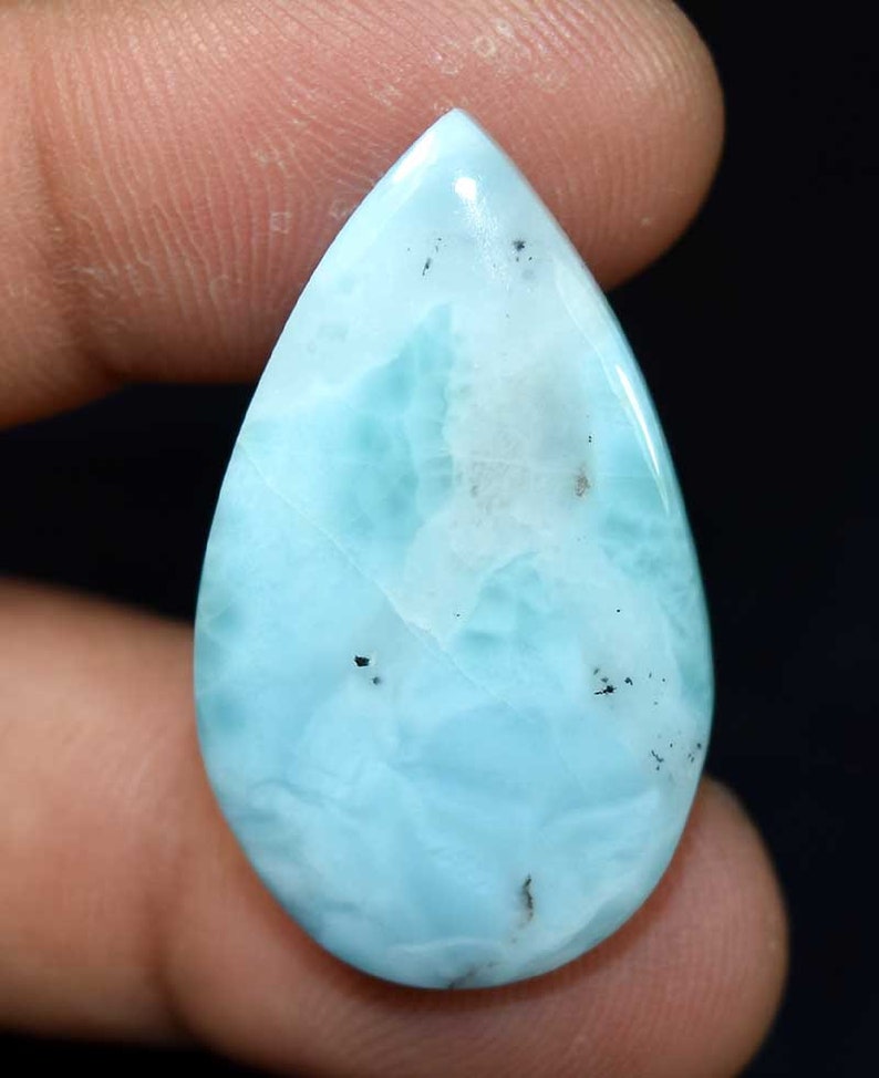 NATURAL LARIMAR Cabochon 100/% Natural Larimar Cabochon Pectolite Semi Precious Gemstone Sky Blue Larimar Loose Crystal LAR374