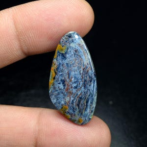 Cabochão de pietersita, cabochão de pietersita de designer natural com formato extravagante, pedra preciosa solta, pingente de pietersita, anel de pietersita 14,65 Cts