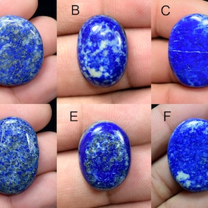 Cabochon en lapis lazuli, cabochon en lapis lazuli 100 % naturel, pierres précieuses en vrac, bijoux en fil de lapis lazuli UV101