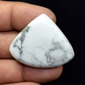 Cabochon de 77,00 cts, pierre naturelle de howlite, cabochon pour bijoux, 39 x 33 x 7 mm