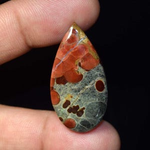 Cabochon a forma di pera in ossidiana color nocciola da 25,70 ct - Pietra preziosa naturale lucidata per la creazione di gioielli - Forniture per gioielli con cristalloterapia