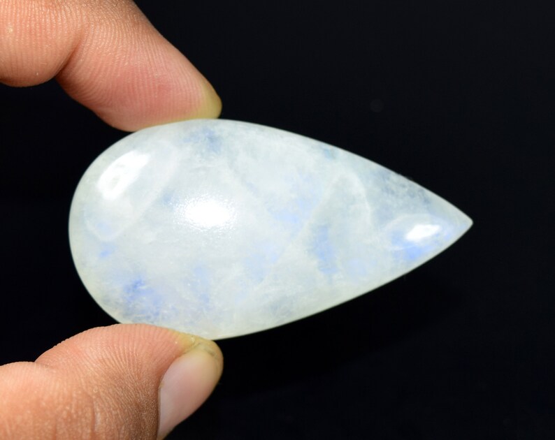 Loose Gems 100/% Natural Rainbow Moonstone 58 * 32 mm 128.80 Cts