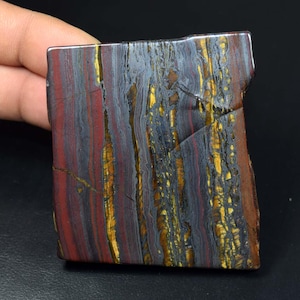 Lastra grezza di ferro naturale Tiger lucidata da entrambi i lati, lastra di ferro Tiger per scopi antichi e da regalo, lastre lapidarie, lastra di roccia, lastra espositiva