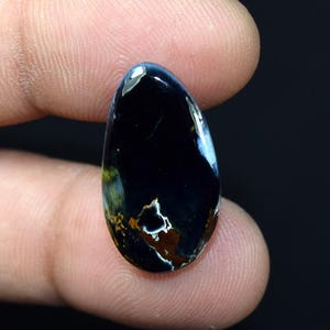 Cabochão de pietersita, cabochão de pietersita de designer natural com formato extravagante, pedra preciosa solta, pingente de pietersita, anel de pietersita 12,15 Cts