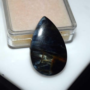 Hermoso cabujón de pietersita, cabujón de pietersita natural en forma de pera, piedra preciosa de pietersita natural, cabujón de pietersita para colgante o anillo, 26,00 ct.