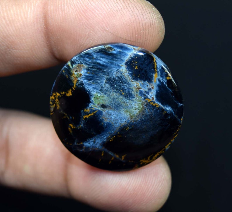 100 /% Natural Chatoyant Pietersite Round Cabochon Loose Gemstone Cabochon 36.70 Cts