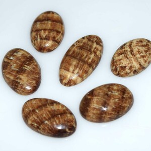 6 pezzi di cabochon di aragonite, pietra preziosa di aragonite naturale, aragonite per la creazione di gioielli, pietra preziosa sciolta, anello in argento con aragonite