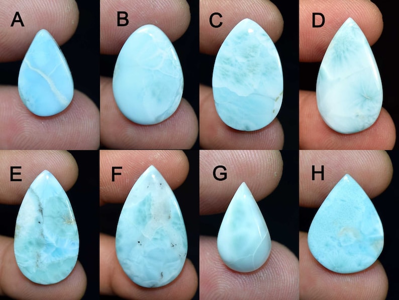 NATURAL LARIMAR Cabochon 100/% Natural Larimar Cabochon Pectolite Semi Precious Gemstone Sky Blue Larimar Loose Crystal LAR374