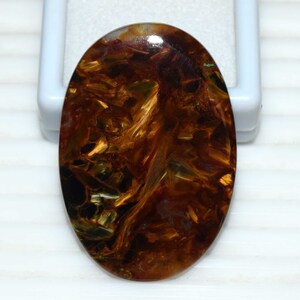 Top Goldener Feuer Pietersit Cabochon, Natürlicher Feuer Pietersit, Natürlicher Pietersit Oval Cabochon Loser Edelstein, Pietersit Schmuck 57,35 Cts