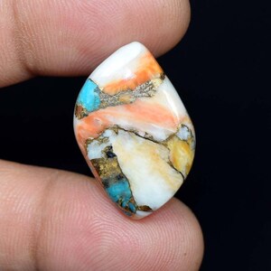 Cabochon composito di ostrica spinosa e turchese fatto a mano - 22,45 ct / Pietra preziosa unica in stile sud-ovest