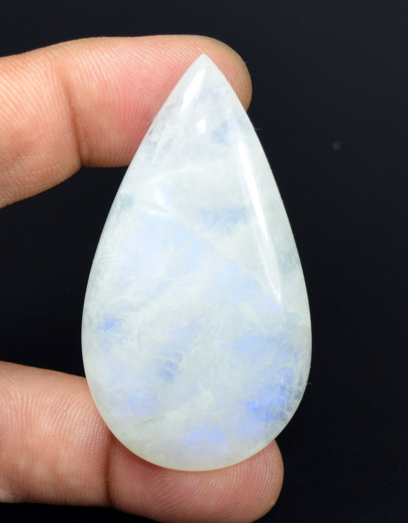 Loose Gems 100/% Natural Rainbow Moonstone 58 * 32 mm 128.80 Cts