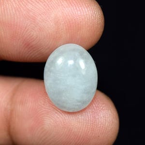 Cabochão 9,40 cts Natural Santa Maria Aquamarine Oval Cabochão Pedra preciosa solta, Pedra preciosa água-marinha natural, Cabochão água-marinha