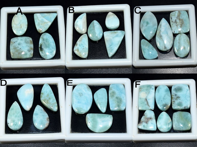 Pectolite Semi Precious Gemstone Sky Blue Larimar Loose Crystal LAR155 NATURAL LARIMAR Cabochon 100/% Natural Larimar Cabochon