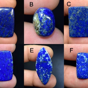 Cabochon en lapis lazuli, cabochon en lapis lazuli 100 % naturel, pierres précieuses en vrac, bijoux en fil de lapis lazuli IN339