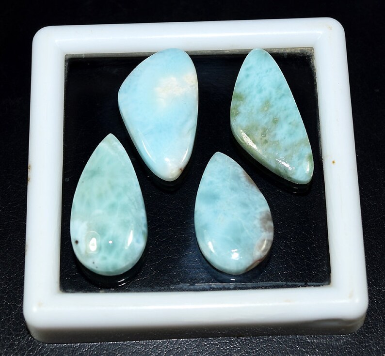Pectolite Semi Precious Gemstone Sky Blue Larimar Loose Crystal LAR155 NATURAL LARIMAR Cabochon 100/% Natural Larimar Cabochon