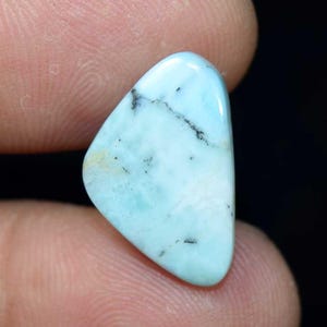Pietra di Larimar naturale da 8,45 ct / Cabochon di Larimar blu / Pietra preziosa dominicana per la creazione di gioielli / Fornitura di cristalli curativi