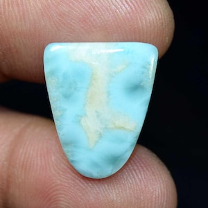 Natuurlijke larimar cabochon, larimar edelsteen, natuurlijke Dominicaanse larimar fancy cabochon edelsteen, pectoliet halfedelsteen 9,55 cts