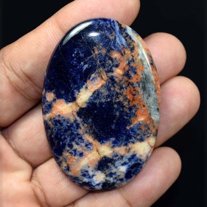 Cabochon multi-sodalite, cabochon de sodalite naturelle, pierre précieuse de sodalite, pierre précieuse de méditation Reiki, pierre de cristal de guérison SCO1290