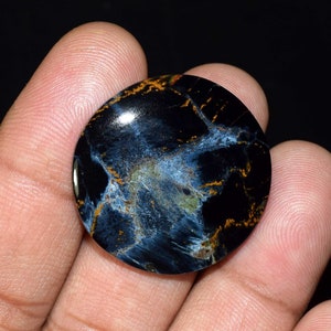 Cabochon rotondo di Pietersite, Cabochon di Pietersite naturale a fuoco, Bellissimo modello di Cabochon di Pietersite naturale, Gioielli di Pietersite 36,40 carati