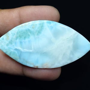 Natürlicher Larimar Cabochon, Larimar Edelstein, Natürlicher Dominikanischer Larimar Marquise Cabochon Edelstein, Pektolith Halbedelstein 71.30 Cts