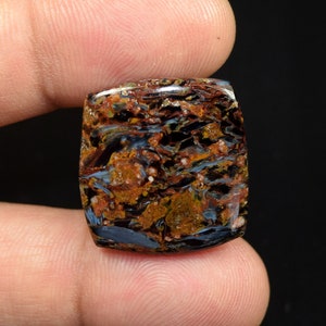Cabochão de pietersita, cabochão de almofada de pietersita natural, pedra preciosa solta, pingente de energia de pedra preciosa de pietersita, joias de pietersita 21,30 Cts