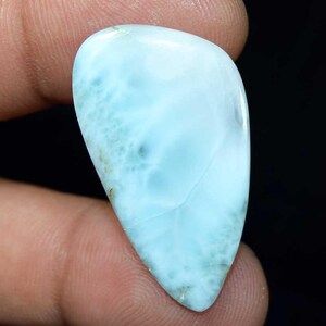 Pietra preziosa naturale di Larimar da 21,80 ct / Cabochon di Larimar blu raro / Cristallo curativo sfuso / Forniture per la creazione di gioielli / Pietra caraibica