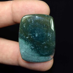 Cabochon 49,45 cts en agate mousse naturelle Cabochon de pierre précieuse pour bijoux 35 x 26 x 5 mm