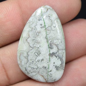 Agate folle dentelle, cabochon d'agate folle dentelle de créateur naturel, pierres précieuses en vrac agate dentelle folle, pendentif agate dentelle folle 23,35 cts
