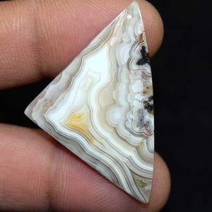Agate folle dentelle, cabochon d'agate folle dentelle de créateur naturel, pierres précieuses en vrac agate dentelle folle, pendentif agate dentelle folle 27,55 cts