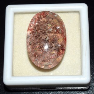 Piedra preciosa suelta de cuarzo yodolita natural de jardín, cabujón ovalado, 70,10 cts