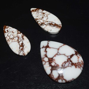 Wildes Pferd Jaspis Cabochon Edelstein Set, Wildes Pferd Anhänger Ohrringe Set, Wildes Pferd Jaspis Edelstein 68.40 Cts
