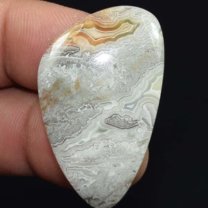 Agate folle dentelle, cabochon d'agate folle dentelle de créateur naturel, pierres précieuses en vrac agate dentelle folle, pendentif agate dentelle folle 31,70 cts