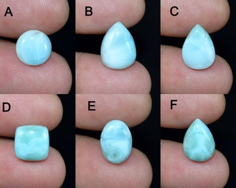 NATURAL LARIMAR Cabochon 100% Natural Larimar Mix Cabochon, Pectolite Semi Precious Gemstone Sky Blue Larimar Loose Crystal IN814