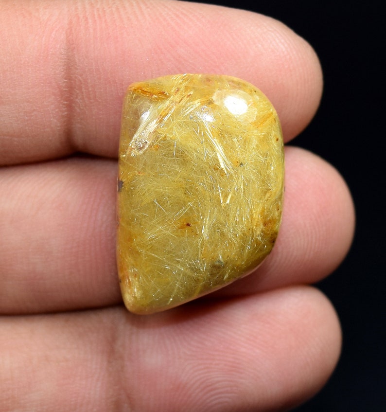 GOLDEN RUTILE QUARTZ 100/% Natural Golden Rutile Cabochon Loose Gemstone For Wire Wrapping Jewelry Rutile Pendant Rutile Ring Jewelry IN160