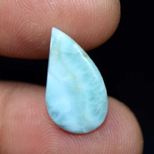Cabochão de larimar natural, pedra preciosa de larimar, pedra preciosa de larimar dominicana natural, pedra preciosa semipreciosa de pectolita 5,35 Cts