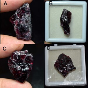 Natürlicher roher Granat, Granatkristall, roter Granatpolitur, positive Energie, Granatanhänger, Granat, RG101