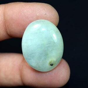 Cabochon 34.05 Cts Natural Santa Maria Aquamarine Oval Cabochon Loose Gemstone, Natural Aquamarine Gemstone, Aquamarine Cabochon